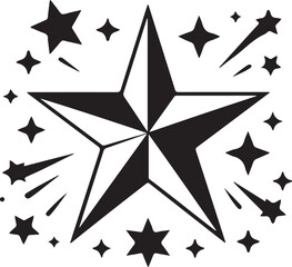 Fototapeta premium Stars collection. Star vector icons. Golden and Black set of Stars, isolated on transparent background. Star icon. Stars in modern simple flat styl