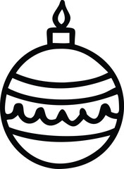 Christmas Vector Icon, Background, Black, Isolated