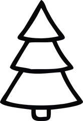 Christmas Vector Icon, Background, Black, Isolated