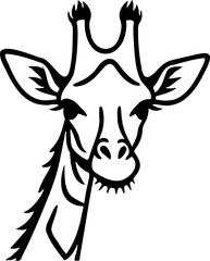 giraffe logo vector illustration, isolated on white