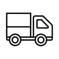 Delivery Truck Outline Vector Illustration