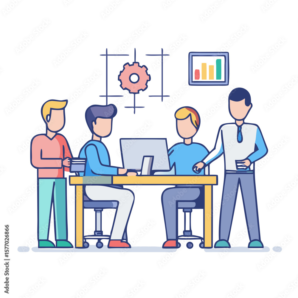 Poster team collaboration and project management with data analysis