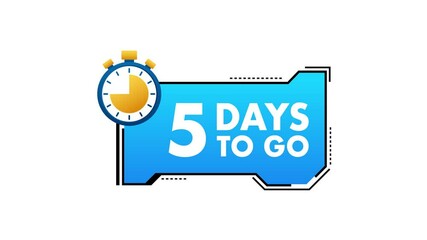 Animated Countdown Timer with Five Days to Go