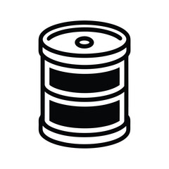 Oil Drum Outlined Icon Vector Illustration