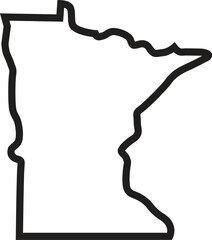 High detailed vector map - Minnesota.