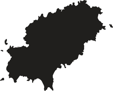 Ibiza maps for design - Black, outline, mosaic and white