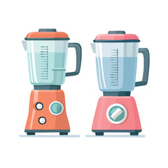 Blender and kitchen mixer icon set