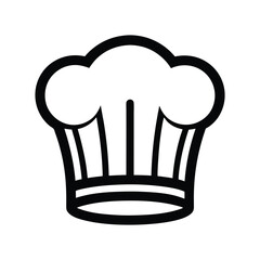 Chef Hat Outline Vector Illustration