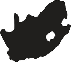 South Africa maps for design - Black, outline, mosaic and white