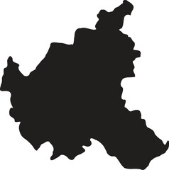 Guanajuato state map in mexico