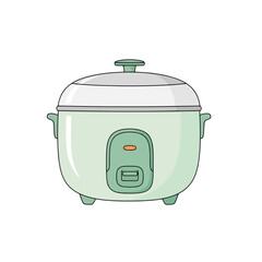 Rice Cooker: A modern and stylish rice cooker, perfectly suited for preparing delicious meals, symbolizing culinary efficiency and home cooking.