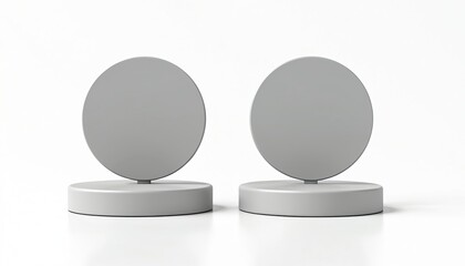 Gray circles slightly overlap on white background. Two circular shapes intersect, suggest connection between. Flat, 2D design, no textures, no depth, simple composition, minimalist style, icon