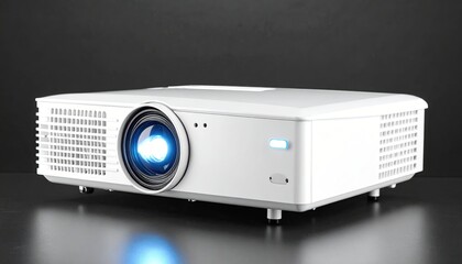 Modern projector on dark surface