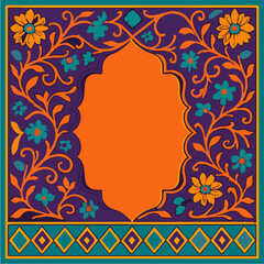 vintage frame with floral ornament