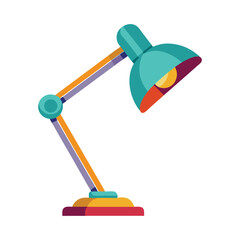 Colorful and modern desk lamp with adjustable arm and shade