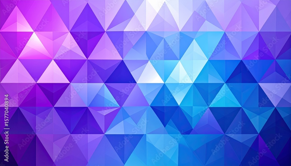 Aufkleber abstract geometric triangle pattern with colorful polygon shapes, vector illustration, and crystal m