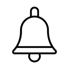 School Bell Outline Vector Illustration