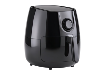 Dark gray air fryer, sleek design