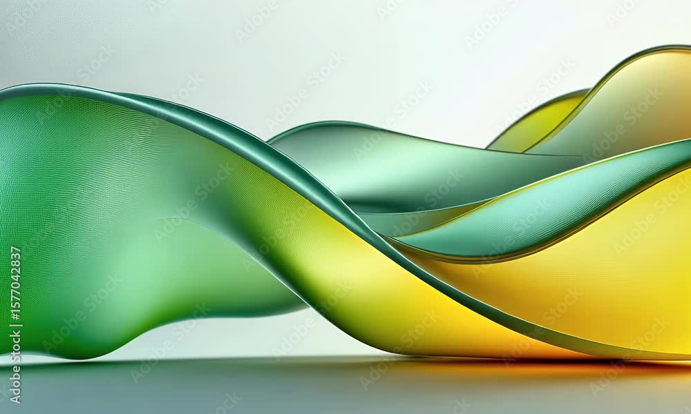 Poster 3d render, abstract background with colorful waves and shapes, gradient colors, dynamic composition,