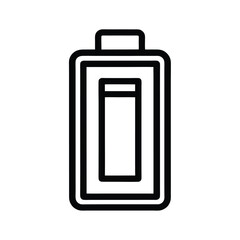 Battery Outlined In Bold Vector Illustration