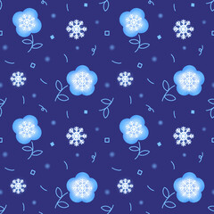Frostbloom Pattern - Navy