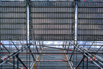 typical scaffolding at a construction site