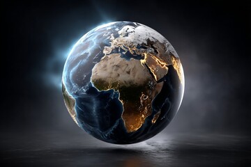 Visualized Global Logistics Network with Massive Earth Glow Effect