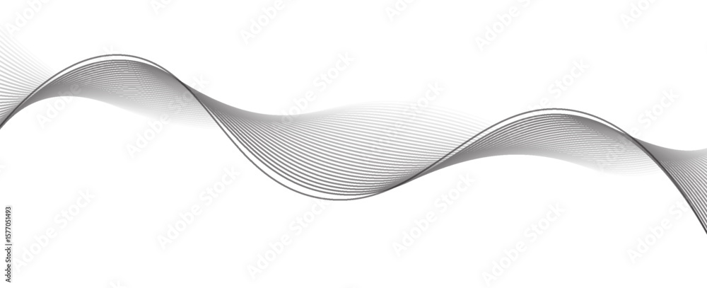 Poster abstract black background with flowing lines for futuristic concept. dynamic waves. vector