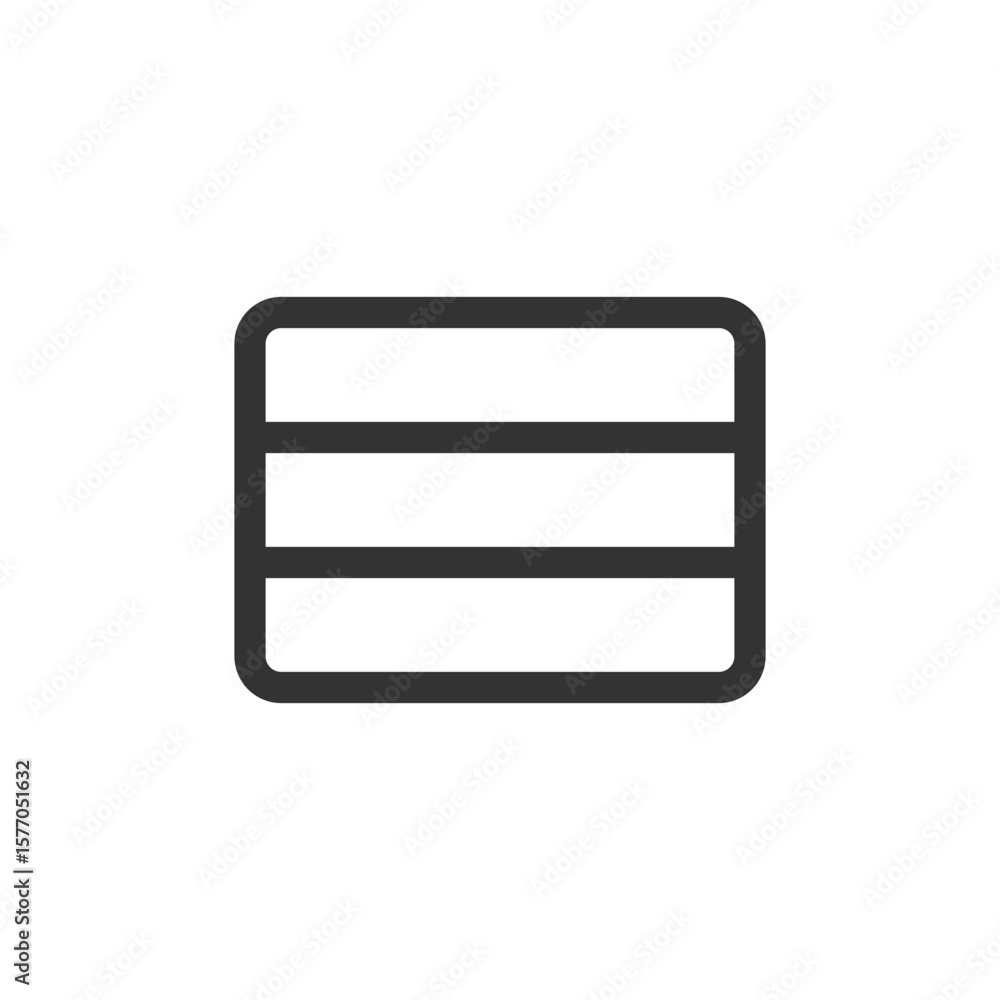 Aufkleber simple graphic of three horizontal lines in minimal style