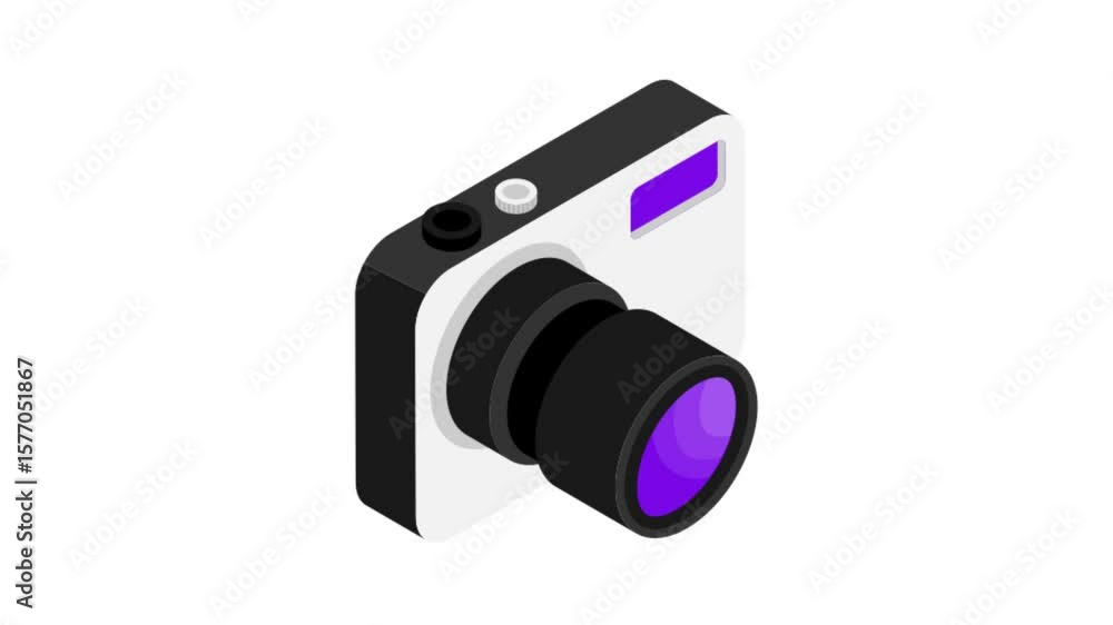 Poster digital camera icon animation mp4 file