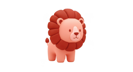 Cute 3d Cartoon Lion Model