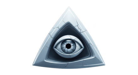 Eye In Triangle Scifi 3d Render