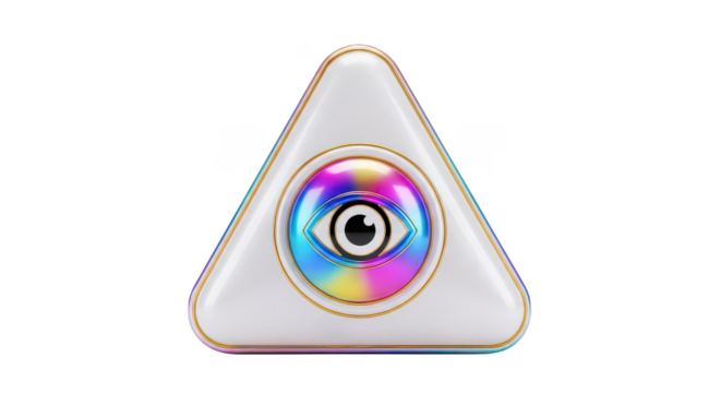 Triangle Eye Symbol Psychedelic Art