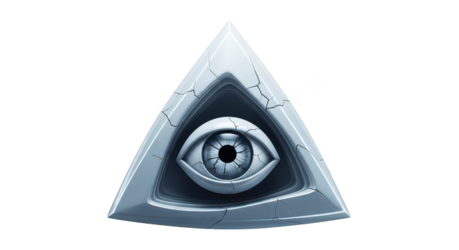 Eye In Triangle Scifi 3d Render