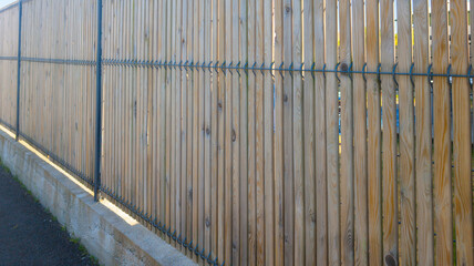protect home wall wooden fence with structure street wood barrier private house view and access...