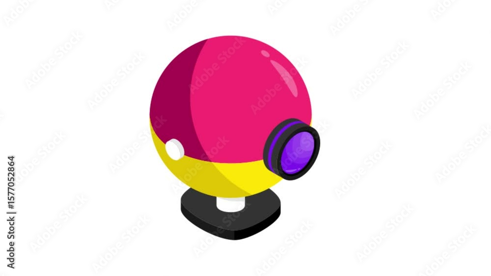 Poster camera flashes icon animation mp4 file