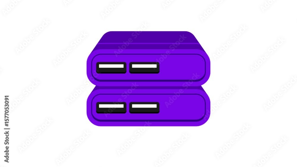 Poster external hard icon animation mp4 file