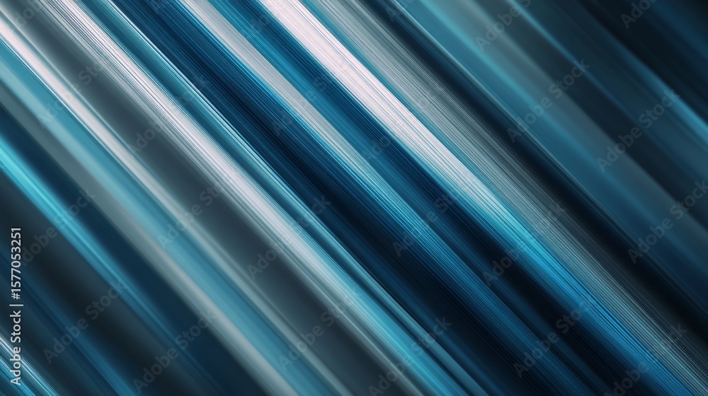 Poster abstract diagonal lines create a subtle, energetic movement in shades of blue and soft grey colors.