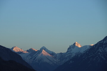 sunset in the mountains