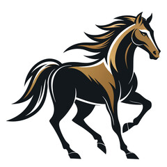 Stylized Horse Vector Icons – Flat Animal Design

