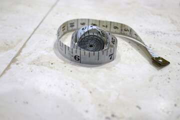 Photo of a meter used by a tailor to measure when making clothes