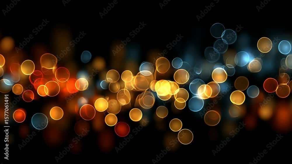 Aufkleber blurred festive holiday string lights create a magical atmosphere with colorful bokeh effects