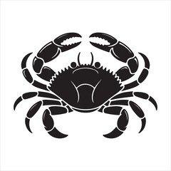 Black Crab Silhouette Vector