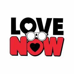 typography design of love now