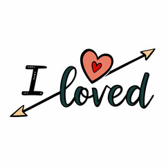 typography design of i loved