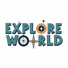 typography design of explore world