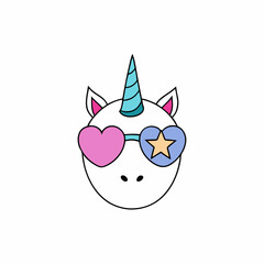 Unicorn head with glitter
