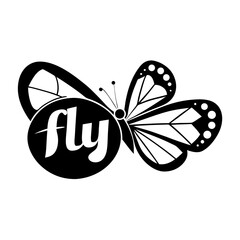 butterfly on a white background