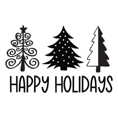 Fototapeta premium Happy Holidays SVG Art & Illustration