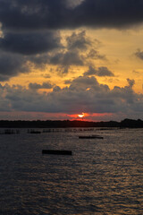 Soft sunlight makes the Red Bridge even more beautiful.